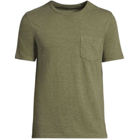 Men's Short Sleeve Garment Dye Slub Pocket Tee