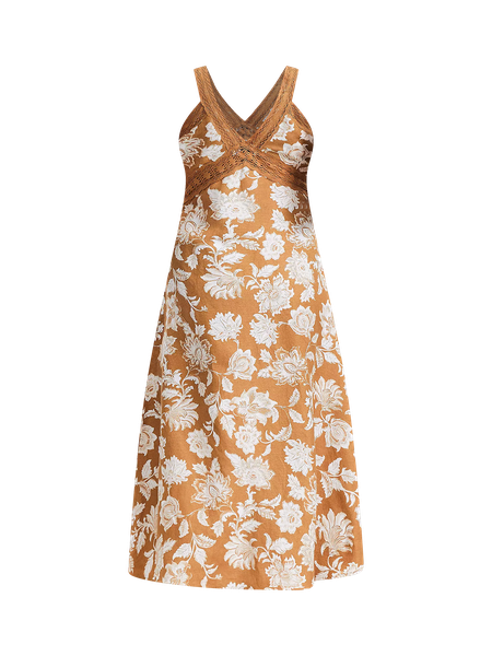 【新品未使用】Lace Trimmed Floral Dress ZIMMERMANN Lace-trimmed floral-print cotton maxi dress | THE