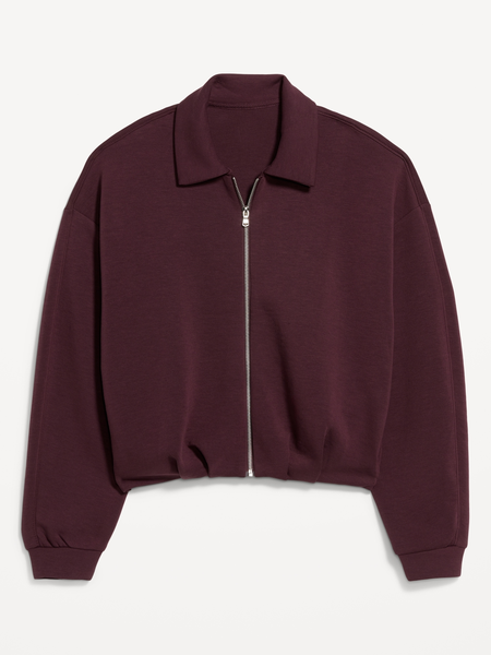 Bounce Fleece Oversized Bomber Jacket