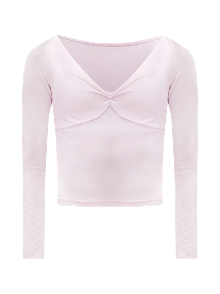 Modal-Silk Blend V-Neck Long-Sleeve Shirt, Women's Long Sleeve Shirts