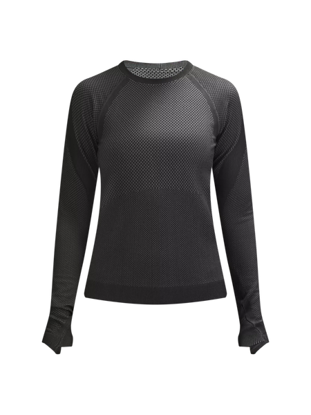 Fit Pics - Rest Less Pullover in Texture Grid Black/Graphite Grey