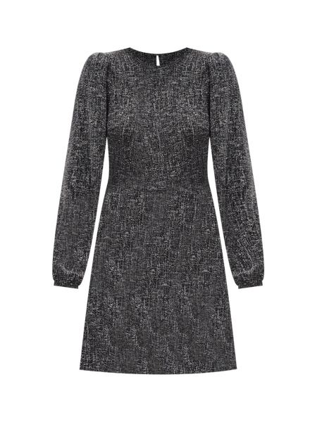 Metallic Mini Flare Dress