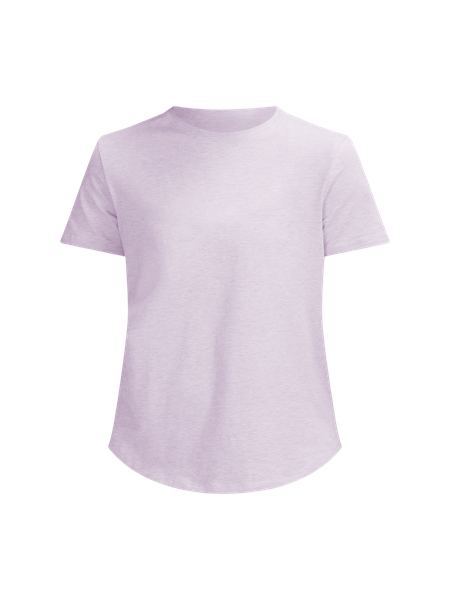 Love Curved-Hem Crewneck T-Shirt | Women's Short Sleeve Shirts