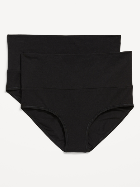 Maternity 2-Pack Rollover-Waist Hipster Underwear