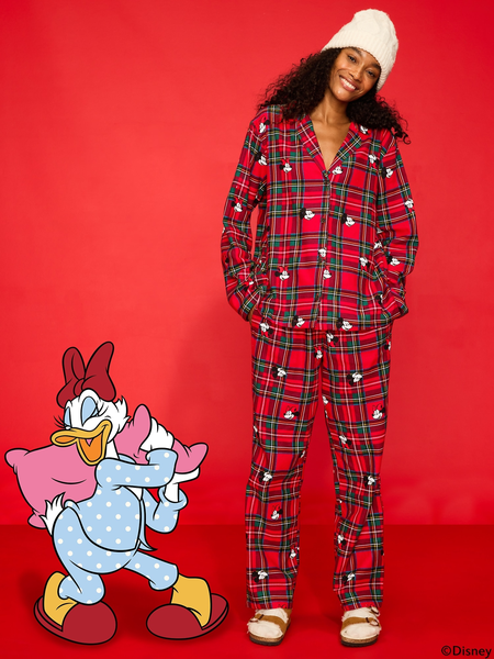 Printed Flannel Pajama Pant Set for Women