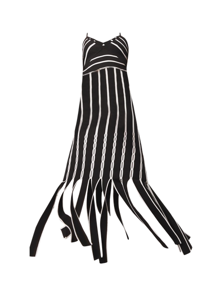Halter Sweater Dress with Fringe