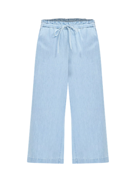 Breezy Wide Leg Ankle Pants in Chambray