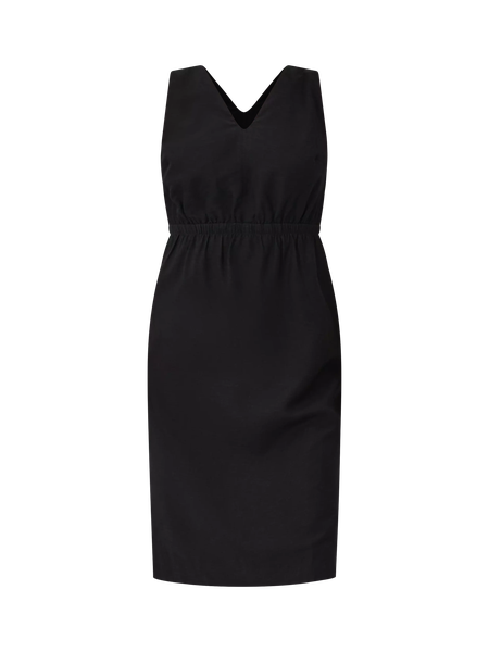 ANN TAYLOR 黒のVネックドレス Double V Sheath Dress
