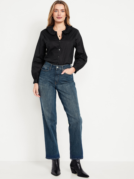 Boyfriend Button-Down Jean Tunic