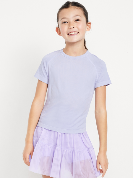 High-Waisted Crossover PowerSoft Skort for Girls