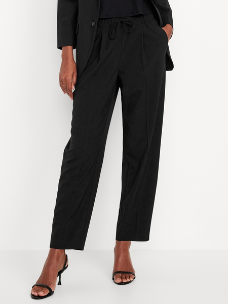 High-Waisted Pull-On Billie Straight Trouser