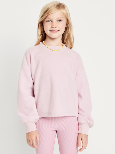 Long-Sleeve Microfleece Top for Girls