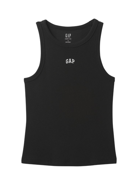 GAPロゴ リブ タンクトップ ミニワンピース リブタンクミニワンピースdeスポーティーコーデ』のスタイリング
