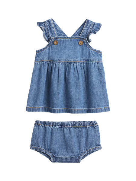 Baby Denim Floral Quilted Jacket