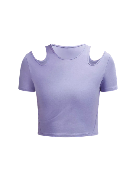 Shoulder Cut-Out Yoga T-Shirt  Women's Short Sleeve Shirts