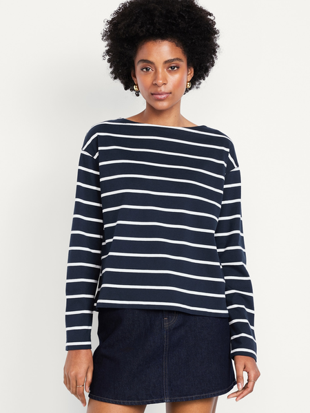 Long-Sleeve Mariner Loose T-Shirt