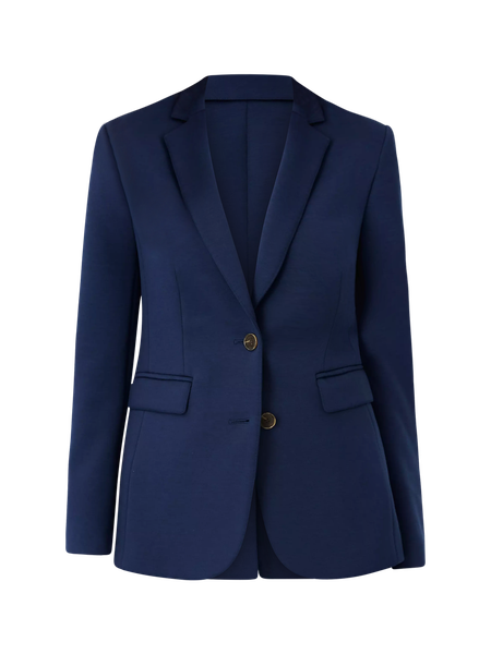 The Notched Two Button Blazer in Double Knit