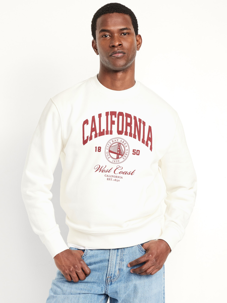 Loose Graphic Rotation Crew-Neck Sweatshirt