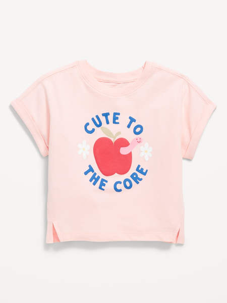 SoSoft Printed Open-Front Tunic Sweater for Toddler Girls