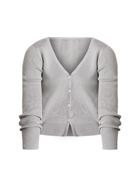 L’Appartement Knit Vneck Cardigan LOFT Versa Ribbed V-Neck Cardigan