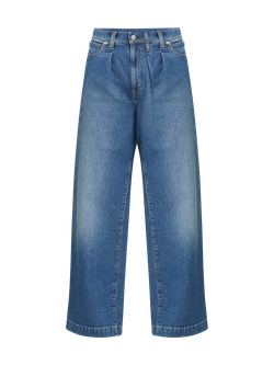 High Rise Pleated Wide-Leg Trouser with Washwell | Gap