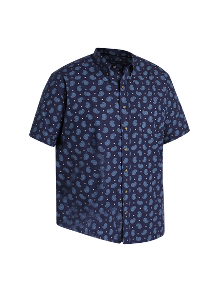 Big + Tall | Harbor Bay Easy-Care Paisley Print Sport Shirt