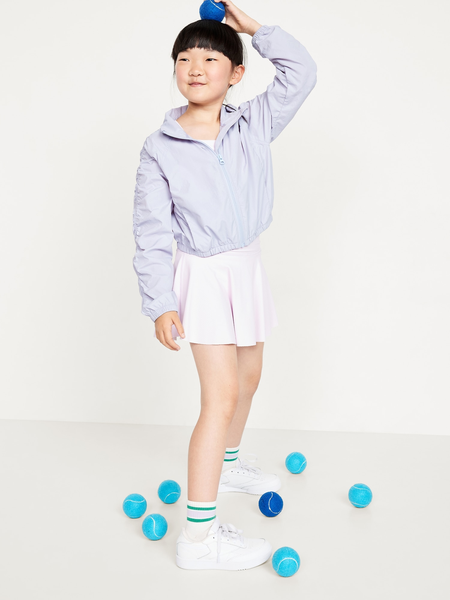 High-Waisted Crossover PowerSoft Skort for Girls