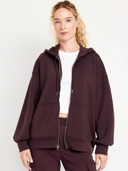 Dynamic Fleece Oversized Zip Tunic Hoodie