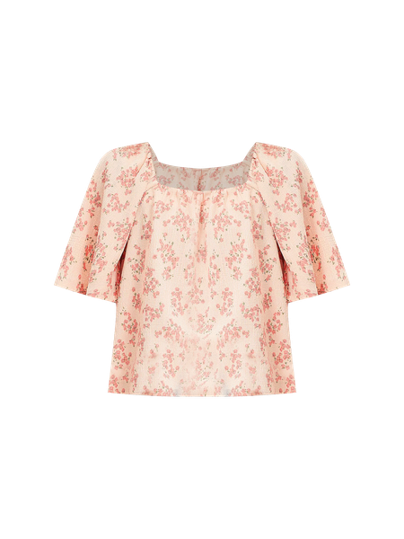 新品 ロージー flutter flower couture tops Floral Flutter Square