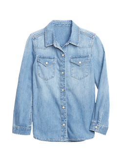 gap denim shirts & tops