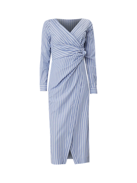 Striped Asymmetric Shirtdress