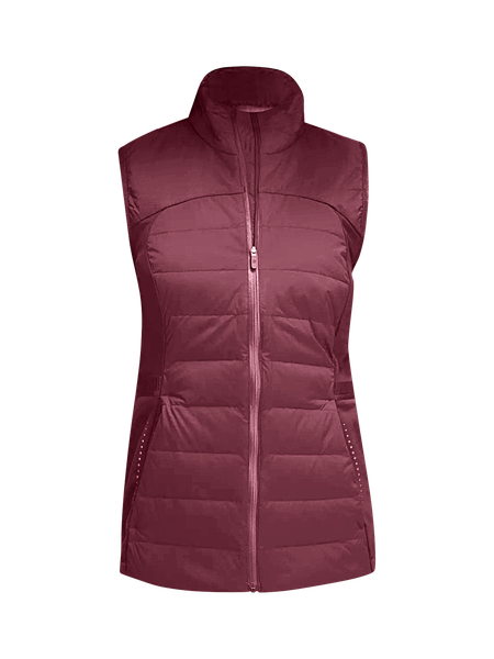 Lululemon popular DOWN FOR IT ALL VEST Red Merlot Wind Water Resistant Women’s Size 8