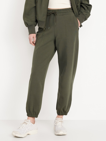 High-Waisted Dynamic Fleece Textured Sweatpants