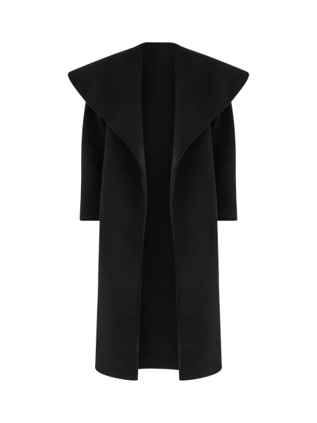 Doubleface Shawl Collar Belted Coat
