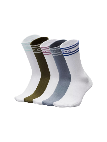 Men's Daily Stride Comfort Crew Socks *5 Pack, Men's Socks