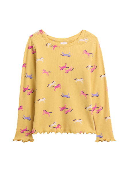 babyGap Ribbed Pull-On Print Flare Leggings