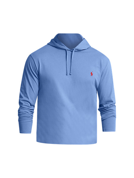 Tシャツ・カットソー Ralph Lauren PULLOVER LONG SLEEVE (710 890558 506 DECKWASH) Big + Tall | Polo Ralph Lauren Jersey Hooded Long-Sleeve T