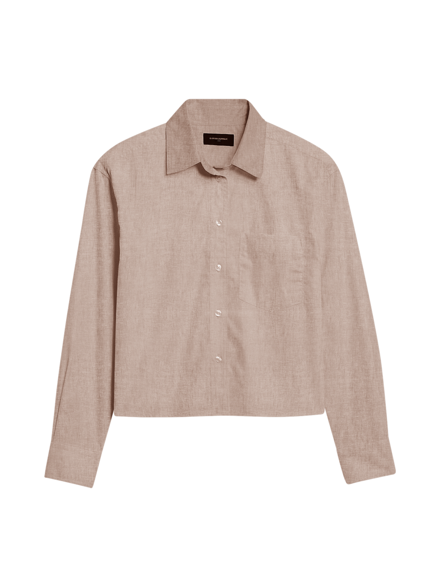 Wide-Leg High-Rise Cropped Jean