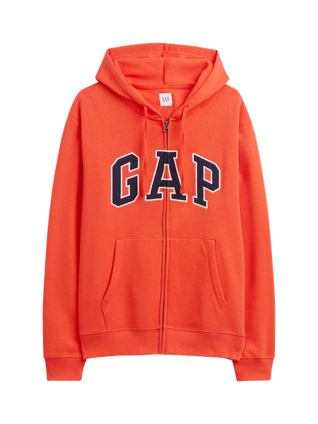 GAP 赤 ジップアップパーカー Gap公式オンラインストア | リラックス GAPロゴ ジップアップパーカー