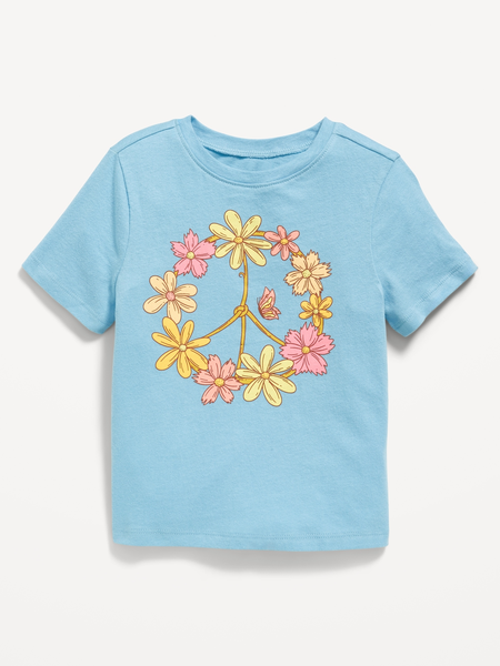 Printed Lettuce-Edge Leggings for Toddler Girls