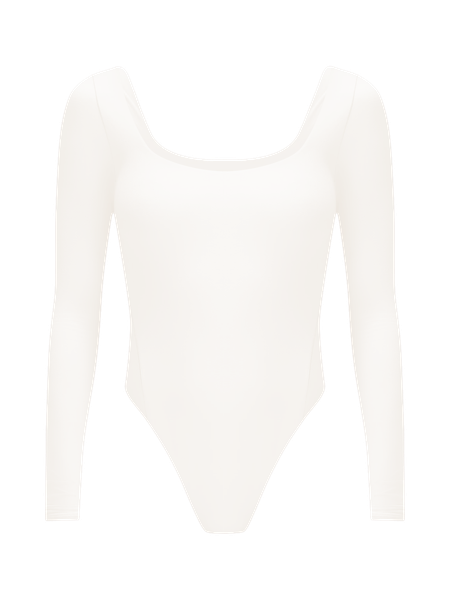 Wundermost Ultra-Soft Nulu Square-Neck Long-Sleeve Bodysuit 