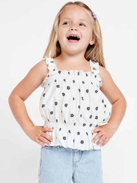 Double-Weave Wide-Leg Cargo Pants for Toddler Girls