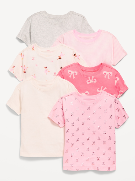 Long-Sleeve Shiny Ribbed Dress for Toddler Girls