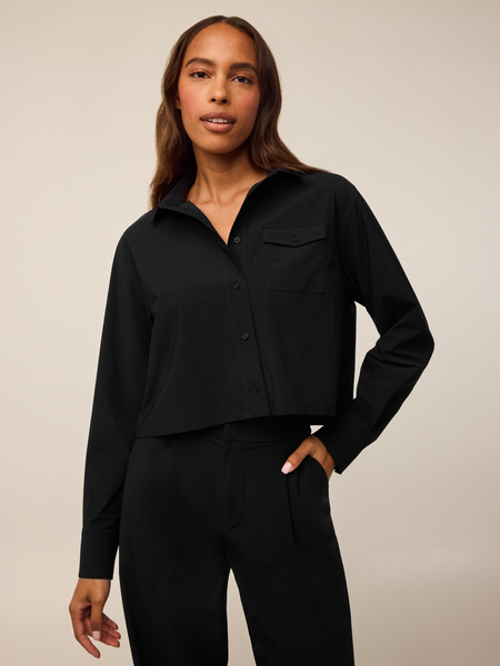 Womens Orion Long Sleeve Tee - Cotton Ribbed Everyday Stretch Tee