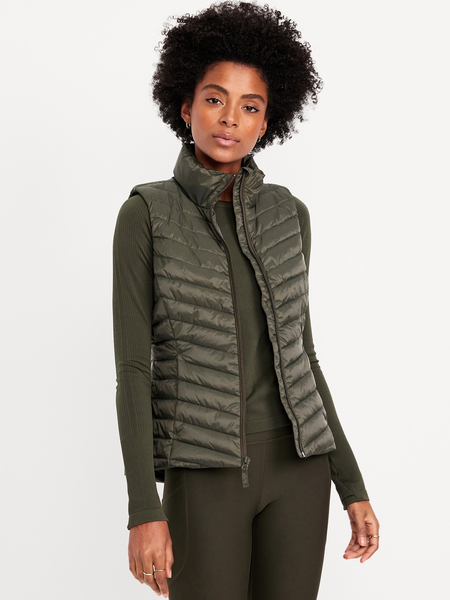 Water-Resistant Packable Puffer Vest