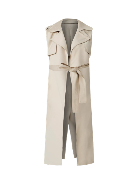 Petite Sleeveless Trench Coat