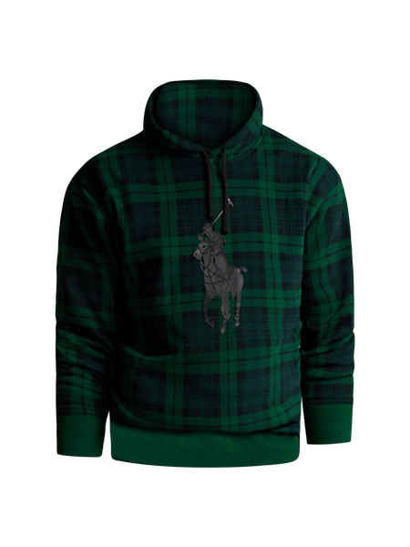 Big + Tall | Polo Ralph Lauren Plaid Fleece Hoodie | DXL