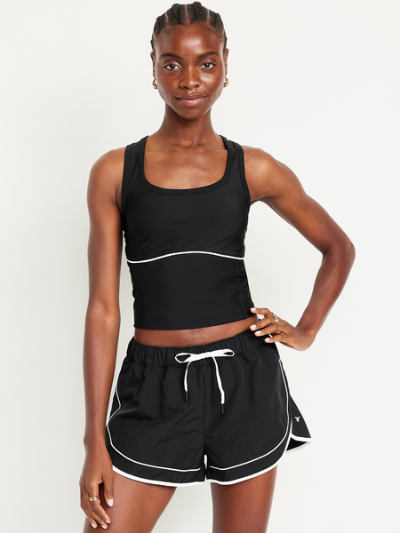 PowerSoft Racerback Cropped Shell Tank | Old Navy
