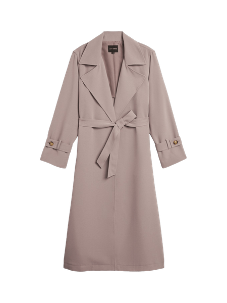 Petite LOFT Versa Crepe Drape Oversized Trench Coat