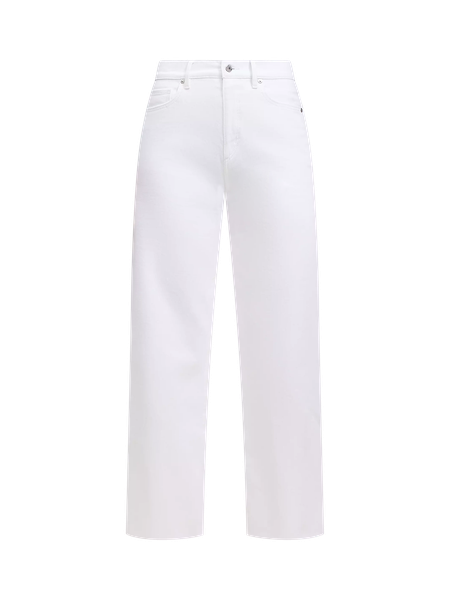 High Rise Wide Leg Crop Jeans in White